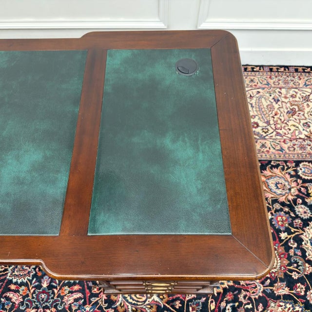 English Classic Desk in Teak with Leather For Sale - Image 18 of 18