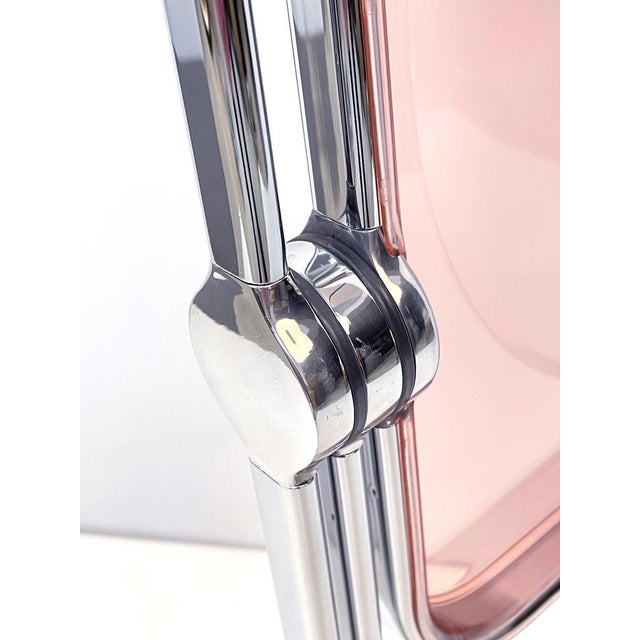 Acrylic Glass Pink and Chrome Plia Chairs by Piretti for Castelli, Italy, 1970s, Set of 12 For Sale - Image 13 of 18