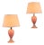 Pink Murano Glass Table Lamps from Barovier & Toso, 1970s, Set of 2 For Sale
