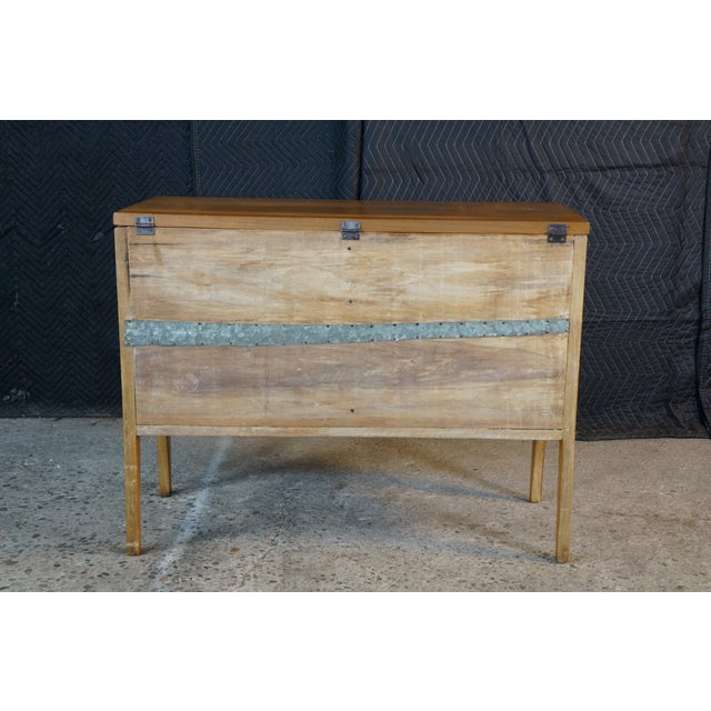 Antique Country French Rustic Walnut Dough Bin Box Petrin Cabinet Table 38" For Sale - Image 18 of 18