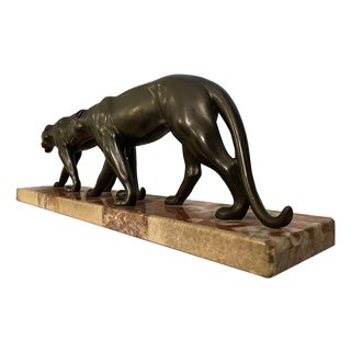 Art Deco Panther, 1920s, Bronze For Sale