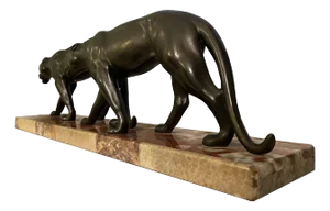 Art Deco Panther, 1920s, Bronze