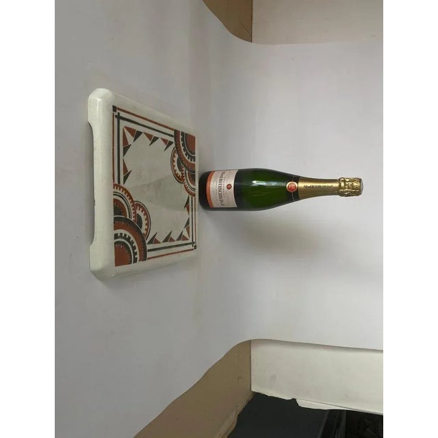 Art Deco Trivet in Ceramic attributed to Luneville, France, 1940s For Sale - Image 9 of 10