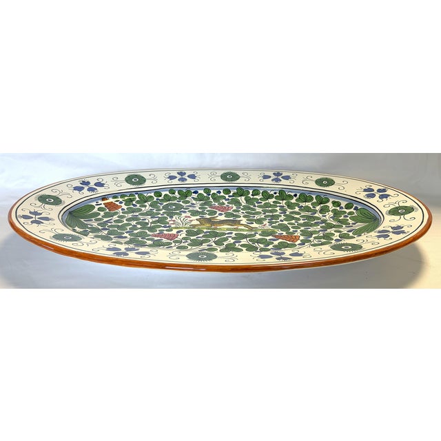 Vintage Large Hand Painted Ceramic Serving Platter Made in
