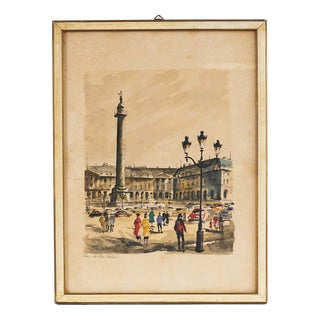 G. Lelong, Paris, Watercolor Print For Sale