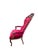 Red Vintage Victorian Style Tufted Red Velvet Armchair For Sale - Image 8 of 8