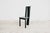 Postmodern Dining Chairs in Lacquered Wood and Black Faux Leather, 1980s, Set of 4 For Sale - Image 9 of 16