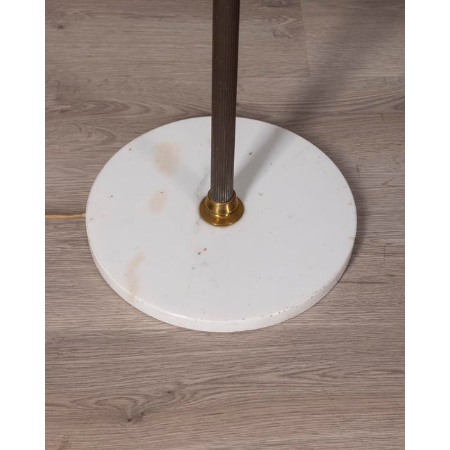 Gold Vintage Italian Floor Lamp in Marble and Brass, 1950s For Sale - Image 8 of 10