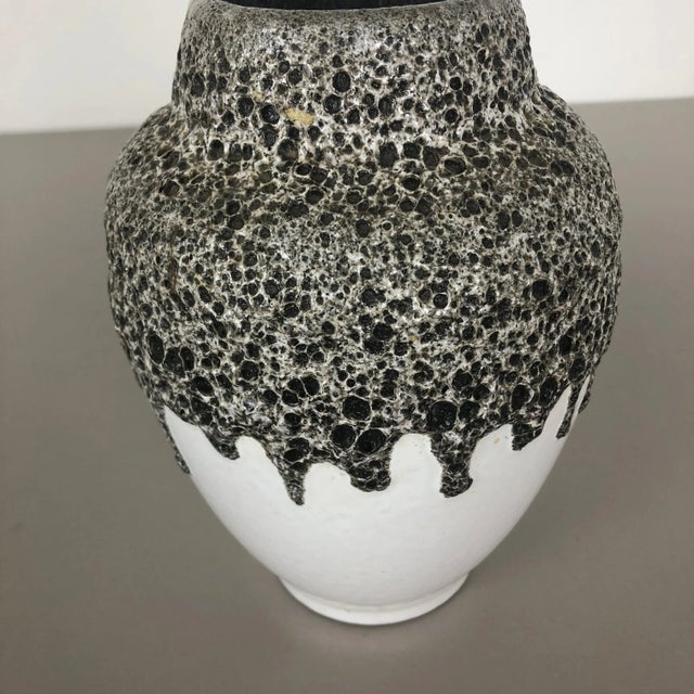 White Vintage German Fat Lava Vase Pottery by Emons Söhne for ES Ceramics, 1960s For Sale - Image 8 of 18