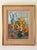 French Mid-Century Floral Still Life in Orange and Blues Oil on Board, Initialed, Dated 1957 For Sale - Image 13 of 13