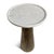 Contemporary Small Marble Fluted Brass Side Table For Sale - Image 3 of 9