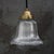 Vintage French Glass and Brass Pendant Light from Holophane For Sale - Image 5 of 7