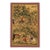 Vintage Persian Hunting Scene Tapestry | Handcrafted Equestrian Textile Wall Hanging | Falconer & Horsemen Landscape | 49” X 74” For Sale