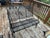 Russell Woodard 1960s Woodard "Briarwood" Wrought Iron & Mesh Patio Glider Loveseat, Attributed For Sale - Image 4 of 5