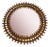 Vintage Round Italian Bamboo Mirror, 1960s For Sale