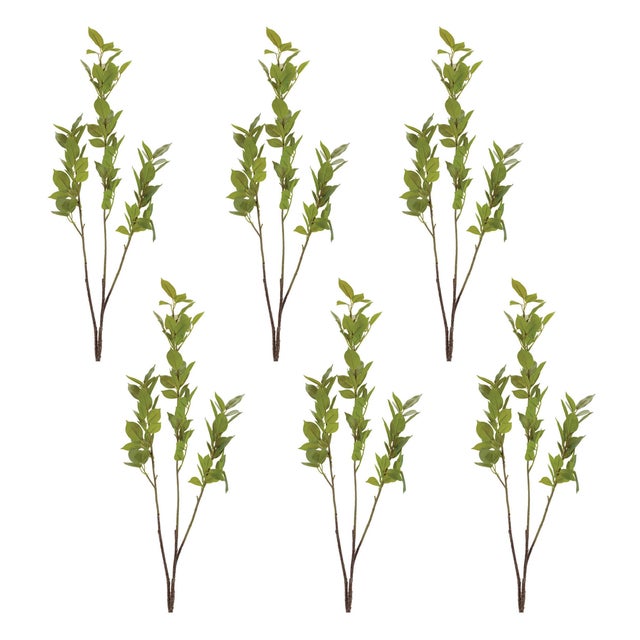 Rustic Leaf Foliage Branch (Set of 6) For Sale - Image 3 of 3