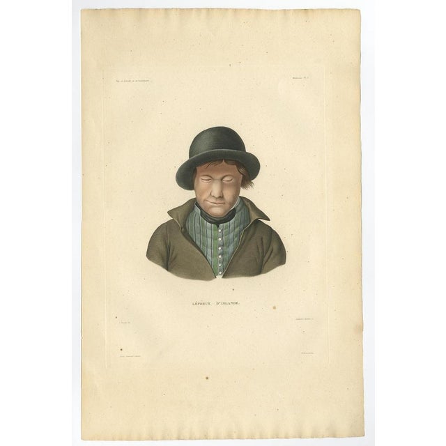 Set of Three Antique Prints of Lepers from Iceland – Gaimard Voyage, 1842 These lithographs are sold without a frame or...