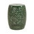 The Lorin Garden Stool is a ceramic garden stool with a barrel form and a geometric diamond pierced pattern in a high-...