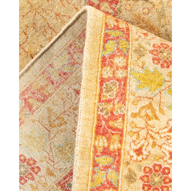 Mogul, One-of-a-Kind Hand-Knotted Area Rug - Yellow, 4' 2" x 6' 3" For Sale In New York - Image 6 of 8