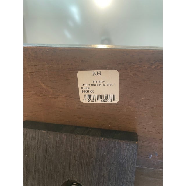 Wood Restoration Hardware (r.h.) English Balustrade Square Side Table - Dark Oak Finish For Sale - Image 7 of 7