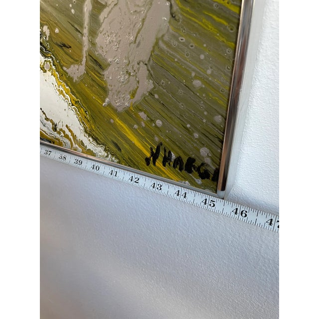 Mid-Century Modern Multicolored Abstract Expressionist Signed Painting For Sale - Image 10 of 13