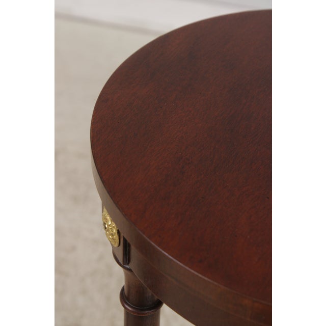 Baker Pair of Mahogany Round Plant Lamp Stands For Sale - Image 9 of 12