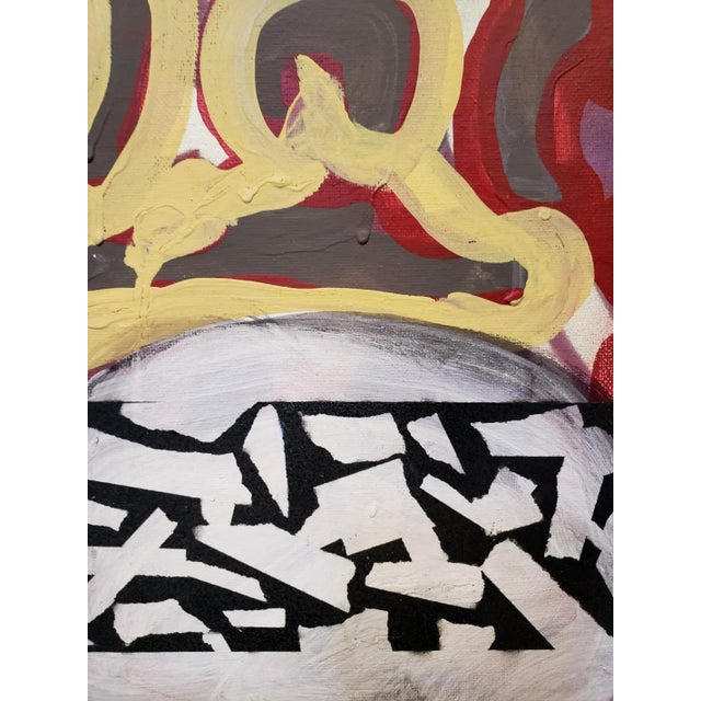 Lionel Lamy Contemporary Abstract Painting by Lionel Lamy "Fake Eggs for a Fake Omelette" For Sale - Image 4 of 5