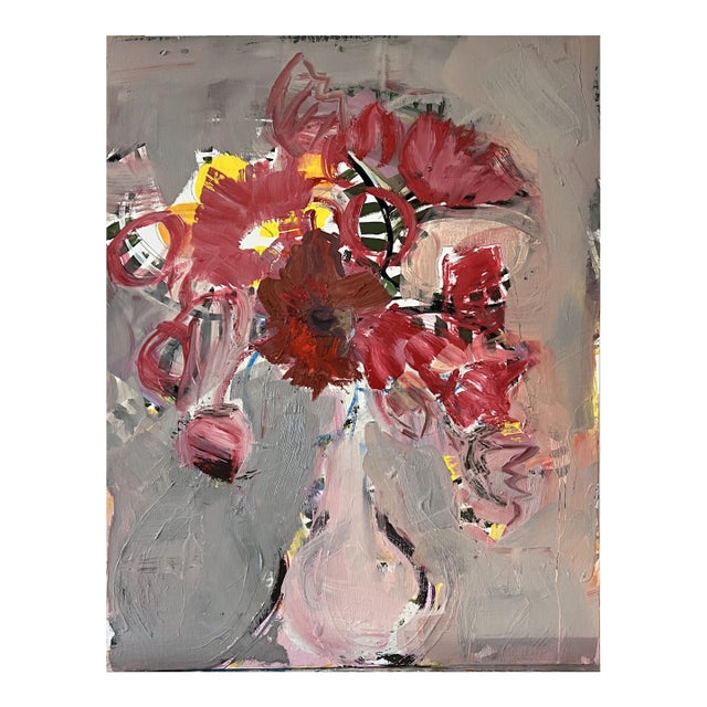 "Arrangement in Red" Original Painting by Shann Spishak For Sale