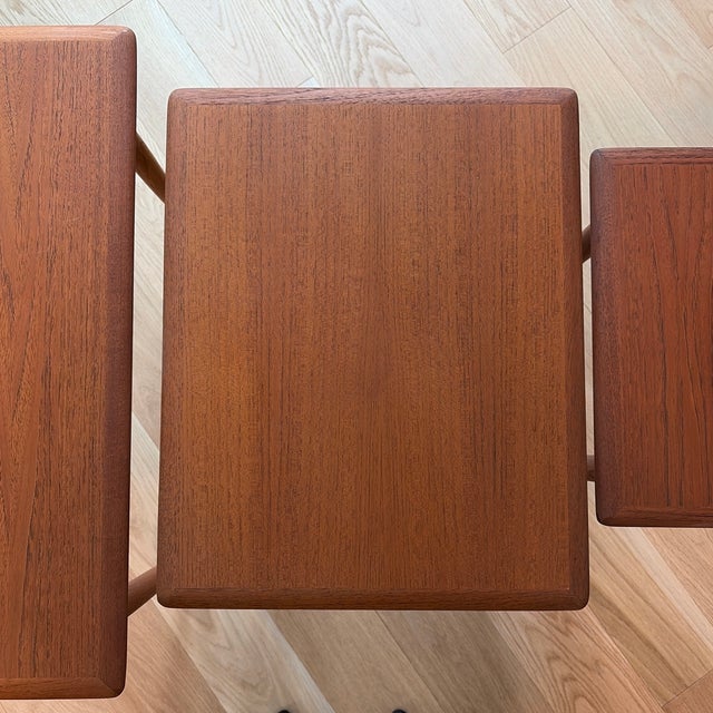 1960s Danish Teak Nesting Tables – Set of 3, Imported For Sale - Image 4 of 12
