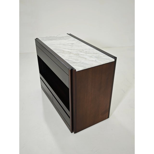 4D Bar Cabinet in Wood and Marble by Angelo Mangiarotti for Molteni, 1960s For Sale - Image 15 of 18