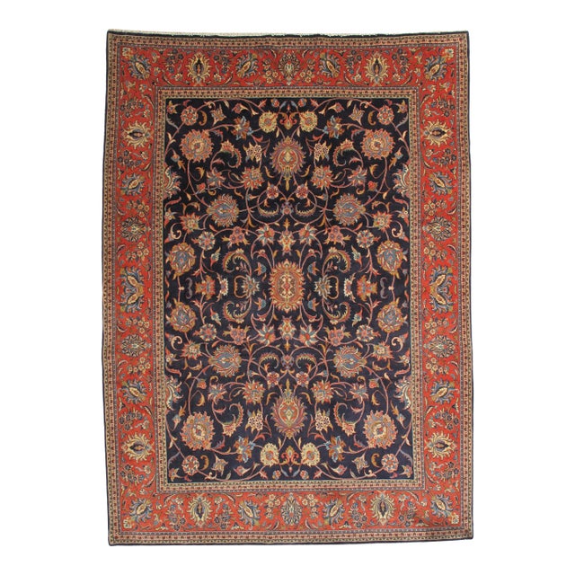 Antique Persian Mahal Rug 7'11" X 11'1" For Sale