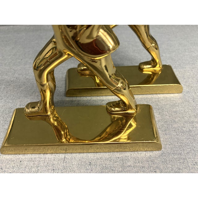 Gold Large Virginia Metalcrafters Soldier Bookends For Sale - Image 8 of 11