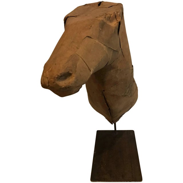 Early 20th Century Taxidermy Mold Horse Head For Sale - Image 11 of 11