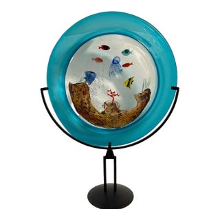 Aquarium Disc From Murano, Italy For Sale