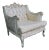 Louis XV Style Cream Carved Club Chair For Sale