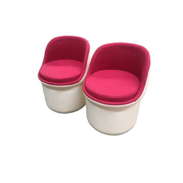 Set of Italian Faux Leather & Fabric Side Chairs, 1970s For Sale