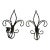 Wrought Iron Fleur-De-Lis Candle Sconces- A Pair For Sale