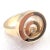 Gold Chopard Yellow Gold Diamond Double Circle Happy Spirit Ring, Size 6.75 For Sale - Image 8 of 12