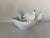 Vintage Italian White Ceramic Dove Hanging Planter With Faux Woven Basket Design For Sale - Image 9 of 12