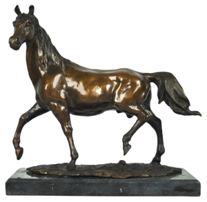 20th Century Bronze Horse on a Marble Base