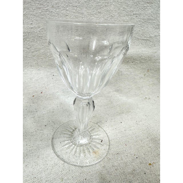 Transparent Vintage Val St Lambert Port Glasses-Set of 5 For Sale - Image 8 of 12