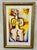 Beautiful and sensual hand signet and dated colored lithograph . Framed in antique gilt frame . Romanian-American artist...