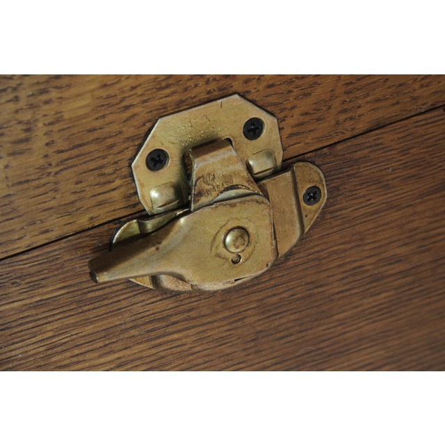 Stickley Mission Oak Large Round Dining Room Table For Sale - Image 15 of 18