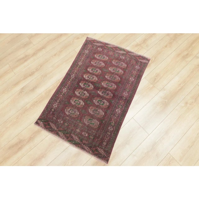 Rustic 1970s Turkish Rustic Style Geometric Brown Rug For Sale - Image 3 of 7