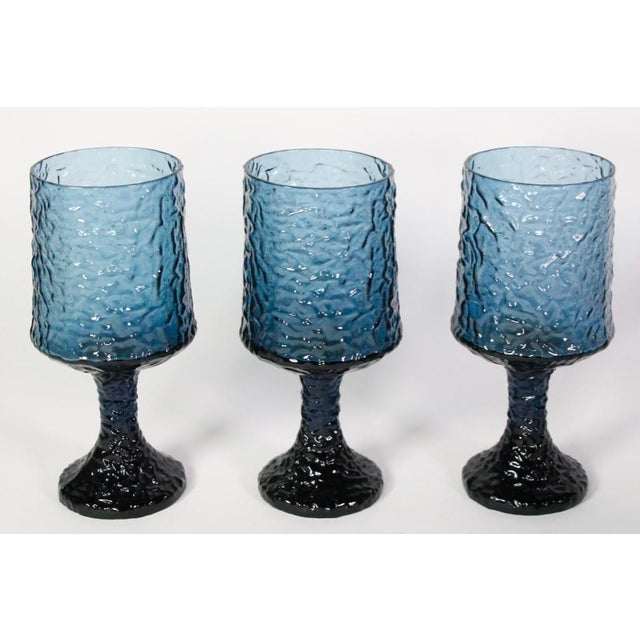 Vintage Mid Century Lenox "Impromptu" Blue Wine Glasses or Goblets Set of 7 Chairish