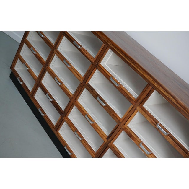 Vintage Dutch Walnut Haberdashery Shop Cabinet, 1950s For Sale - Image 3 of 15