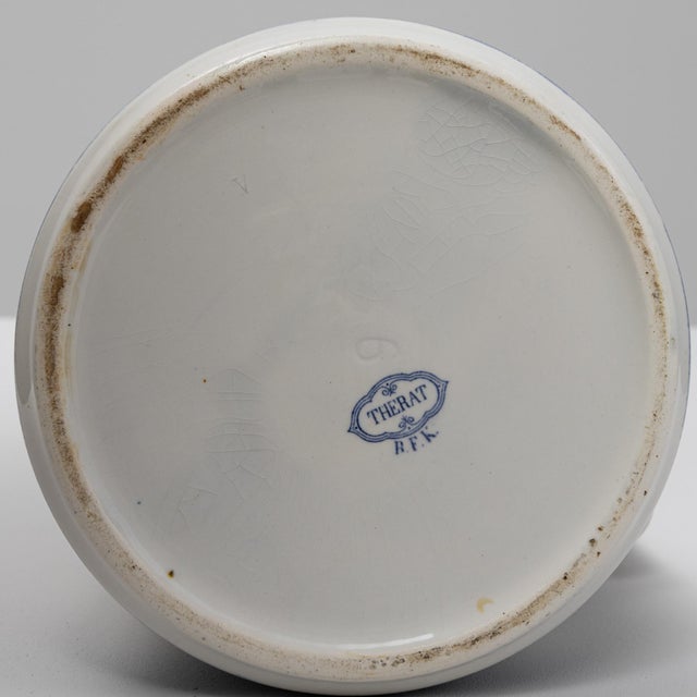 20th Century Belgian Blue Chinoiserie Ceramic Pitcher For Sale - Image 14 of 18