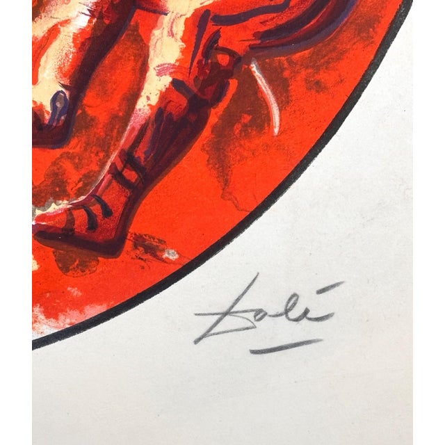 Surrealism 1969 Dali Astonauts Hand Signed Numbered Lithograph Surreal Rare Art For Sale - Image 3 of 5