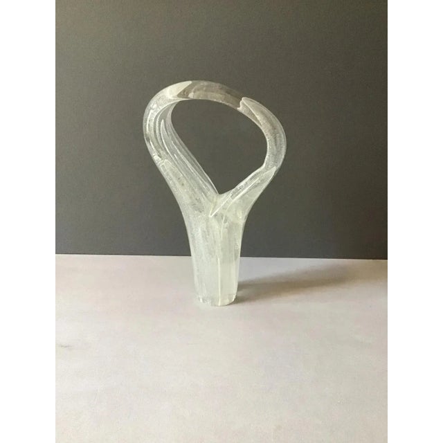 Transparent Vintage Modern Glass Sculpture For Sale - Image 8 of 11