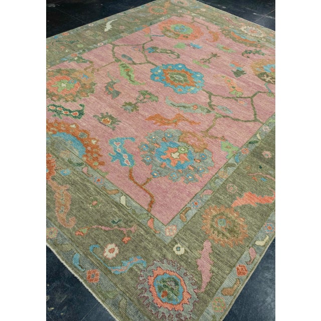 Turkish Turkish Oushak Rug 8'3" x 10'2" #18111 For Sale - Image 3 of 8